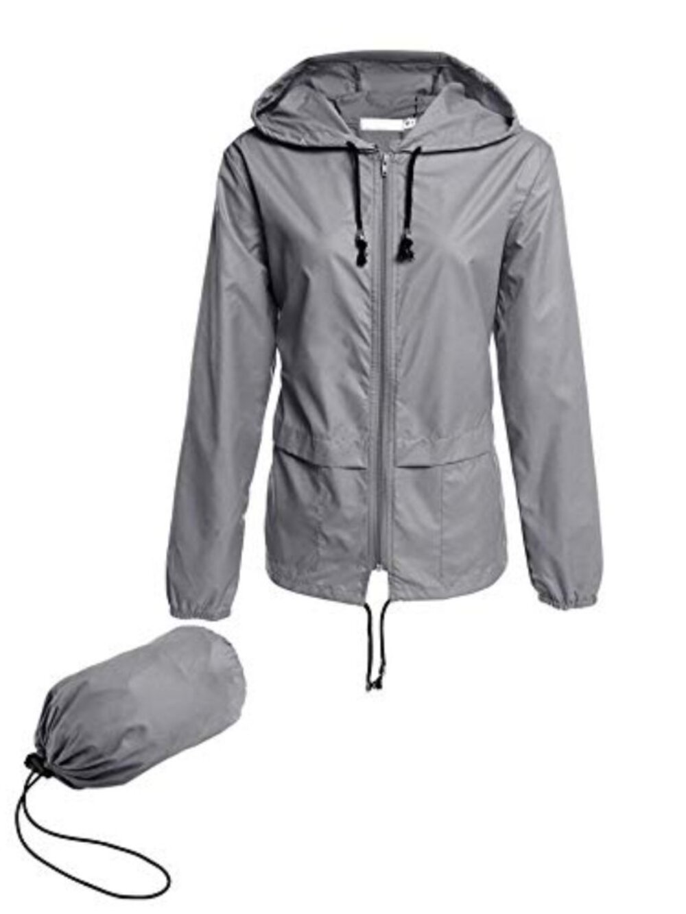 Waterproof Hooded Rain Jacket Packable Windbreaker